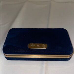 Elegant Blue Velvet Jewelry Box